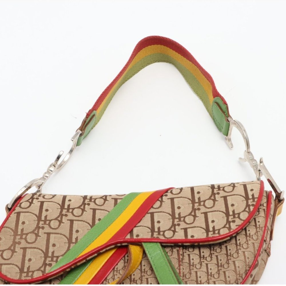 Christian Dior Rasta Diorissimo Trotter Saddle Bag - Picture 2 of 13